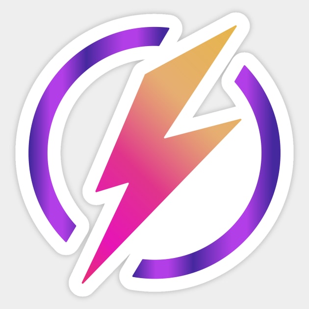 Vaporwave Lightning Sticker by PallKris